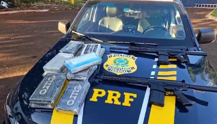 Homem é preso com 13kg de cocaína e dois fuzis 762 na BR 277